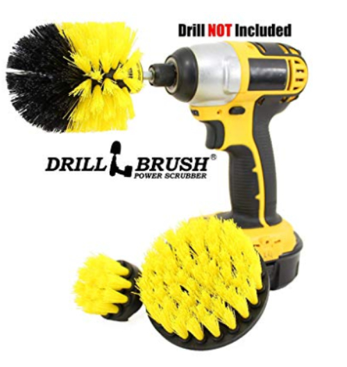 Drill brush power scrubbing set