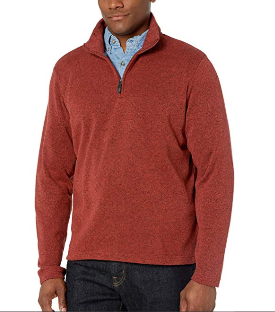 Men's quarter zip fleece sweater