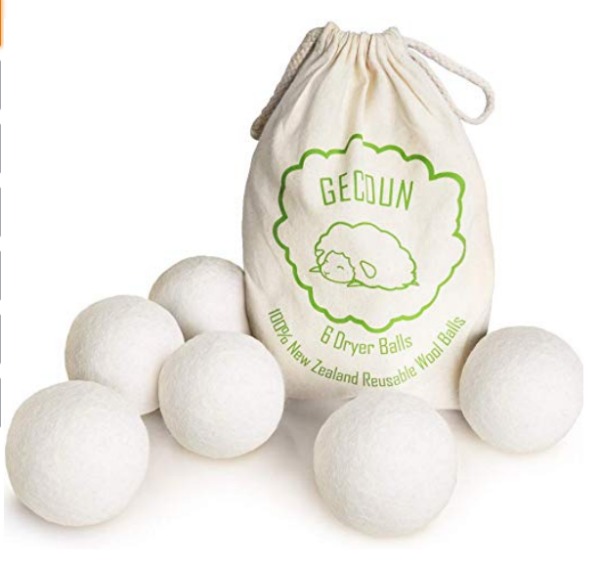 Organic wool dryer balls