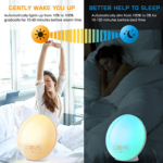 Wake-Up-Light-Alarm-Clock-Light-Alarm-Clock-with-Sunrise-Sunset-Simulation-Dual-Alarms-and-Snooze-Function-7-Colors-Atmosphere-Lamp-7-Natural-Sounds-and-FM-Radio-Ideal-for-Gift