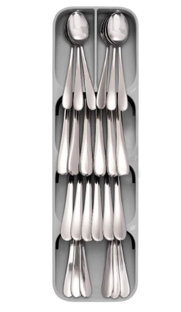 Space saving cutlery tray
