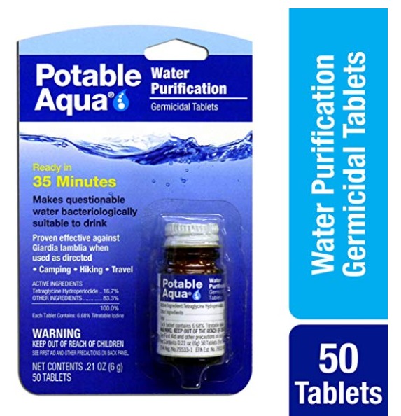 Water purification tablets