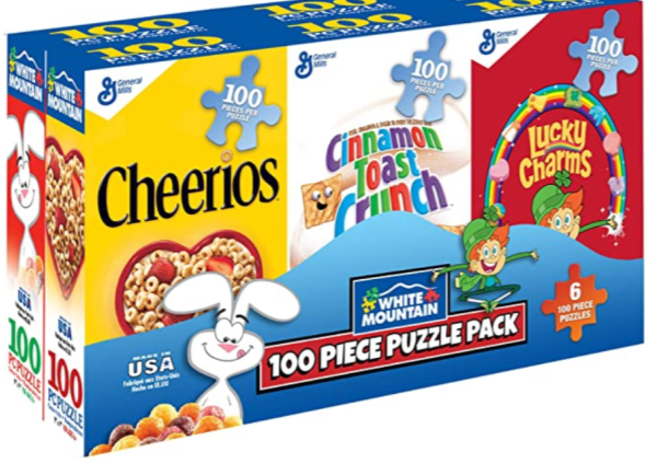 Cereal box puzzles