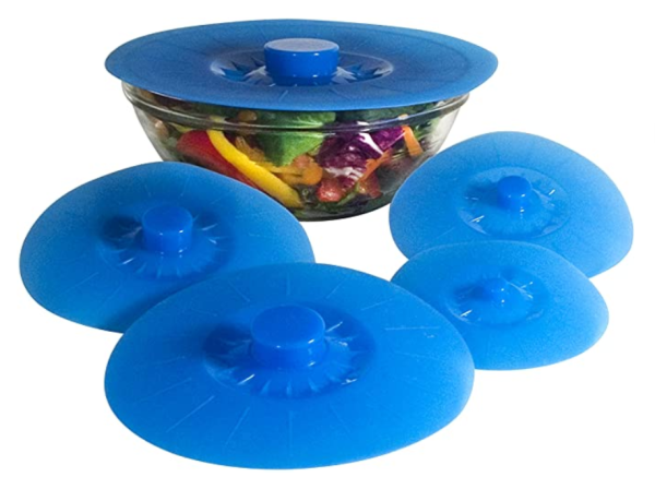 5 reusable silicone lid set