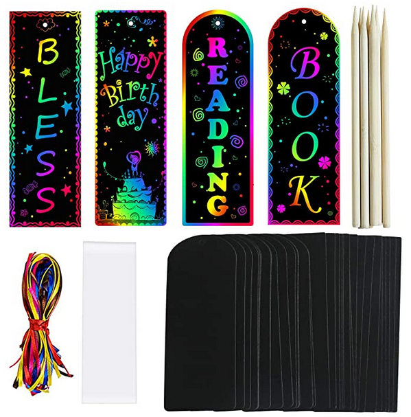 Pick2Drop Scratch art for kids Magic Scratch Arts and Crafts Gifts for kids girls & boys DIY Rainbow scratch Art Party Bags for Birthday Party Favor Game Activities ANIMALS
