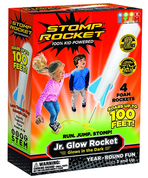 Glow Kit Toy With 4 Foam Rockets for sale online Stomp Rocket Jr 