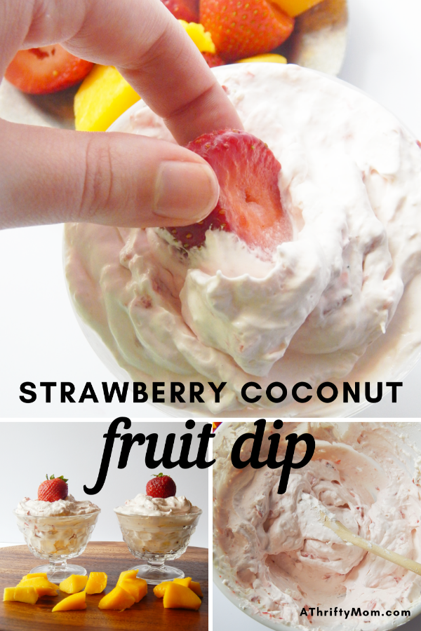 Strawberry coconut fruit dip