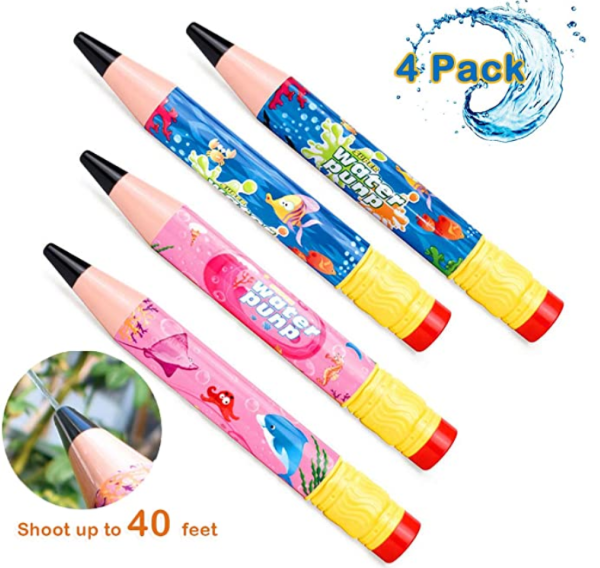 4 pack pencil shaped water squirters