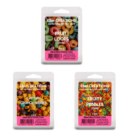 Cereal Scented Wax Melt Clamshells