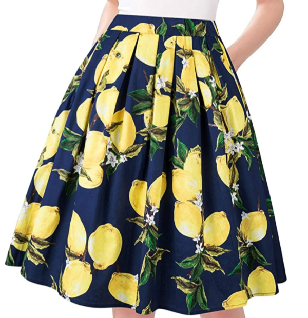 A line pleated skirt