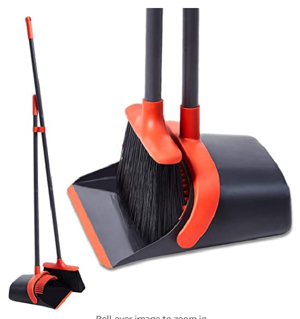 Long handled broom and dustpan set