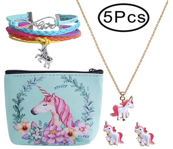 5 piece unicorn jewelry set
