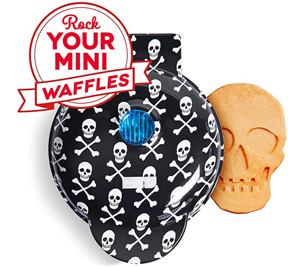 Black Skull Mini Waffle Maker