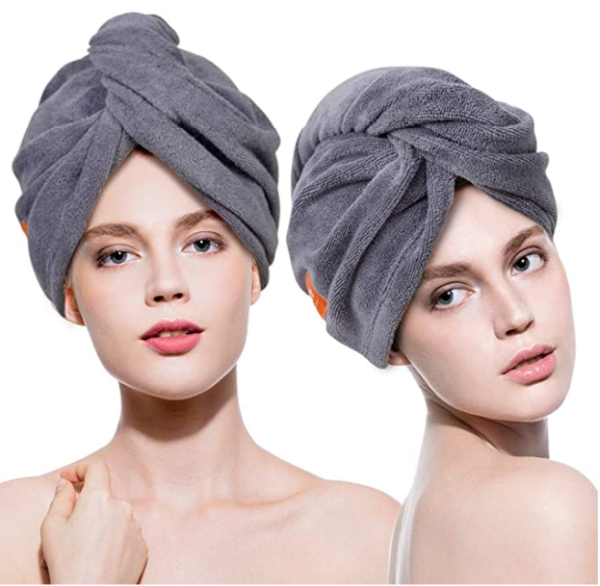 Microfiber hair towel set