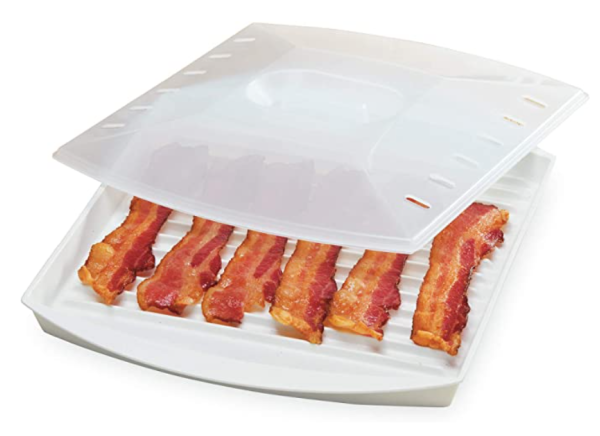 Microwavable bacon grill