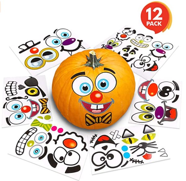 Pumpkin decorating stickers