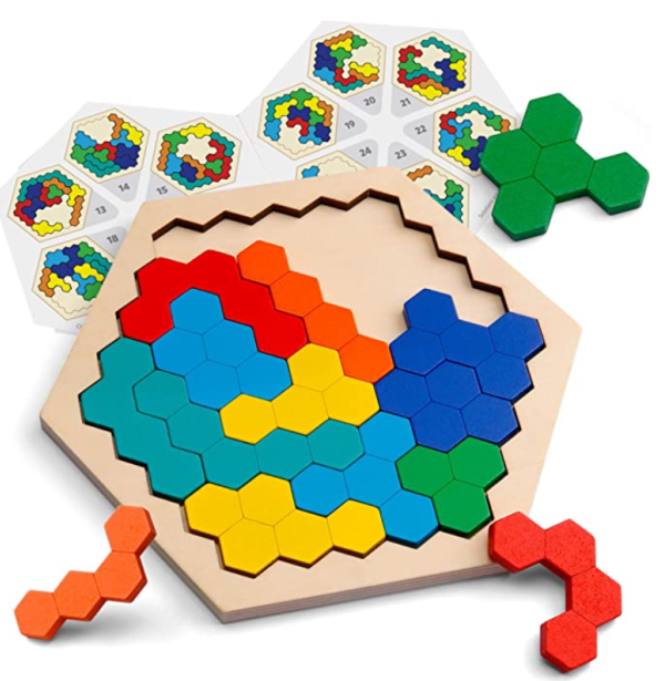 Wooden hexagon puzzle