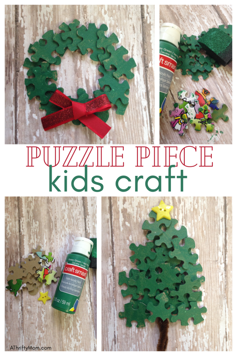 Puzzle piece Christmas craft for kids