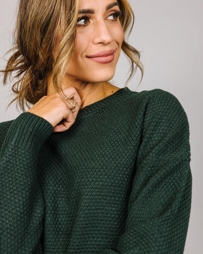 Waffle knit sweaters over half off