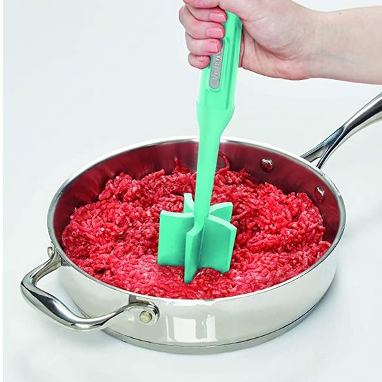 Meat Chopper and Potato Masher Heat Resistant Ground Meat Smasher
