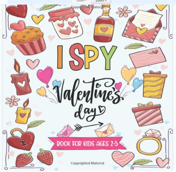 I Spy Valentine's day book