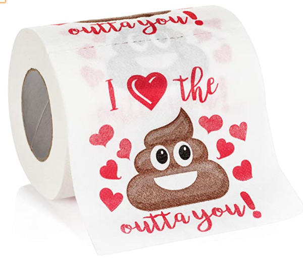 Valentine's day toilet paper