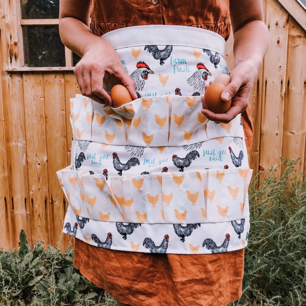 Egg collecting aprons