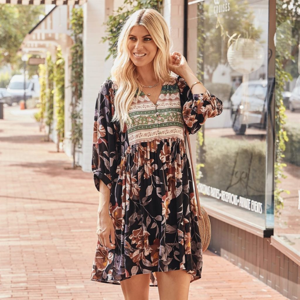 Floral tunic dress