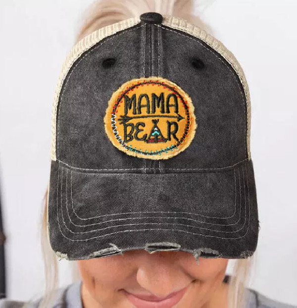 Mama bear ponytail cap