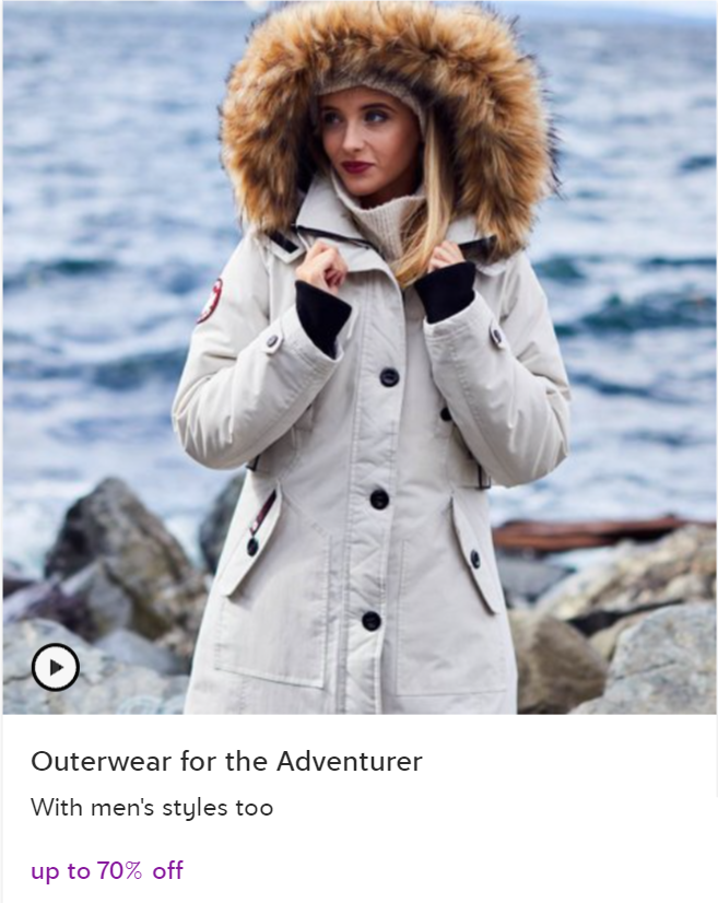 Outerwear up to 70% off