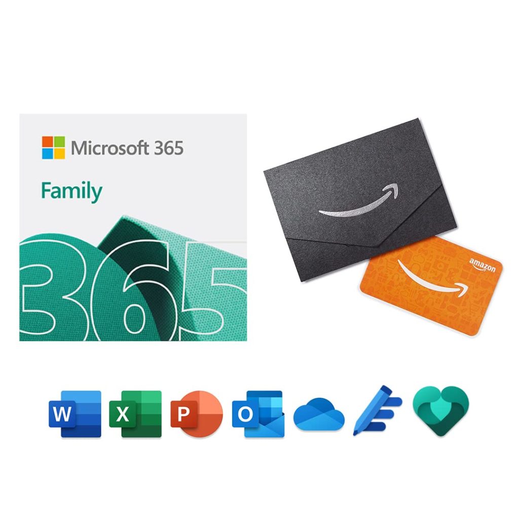 Microsoft 365 Family + Amazon gift card