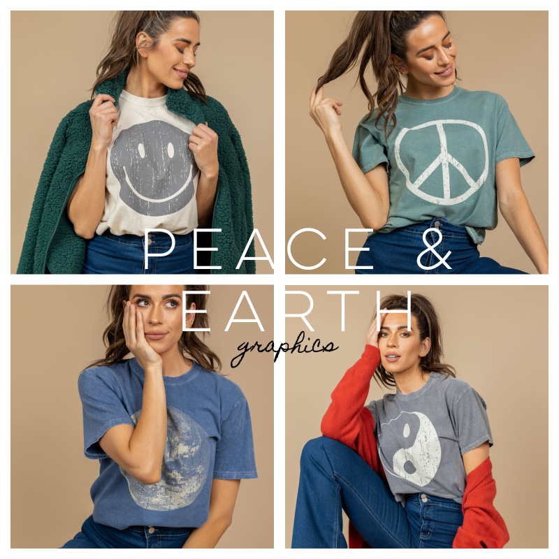 Peace and earth graphic tee launch