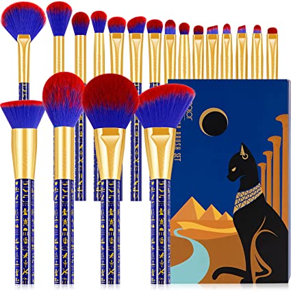 19 piece synthetic makeup brush set