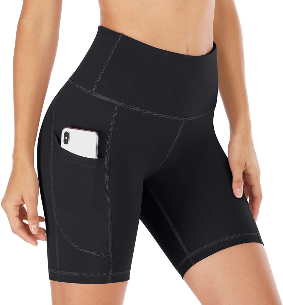 High waisted bike shorts with pockets