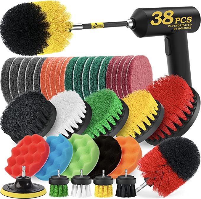 38 piece drill brush attachments