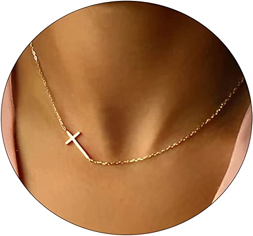 Dainty cross necklaces