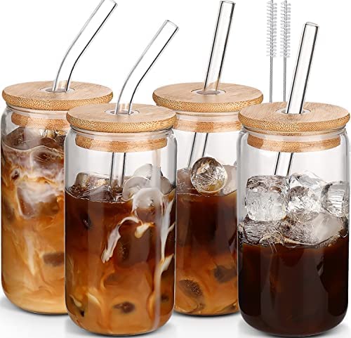 Popular glass cups with lids