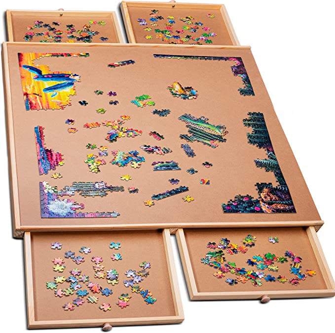 Wooden puzzle board