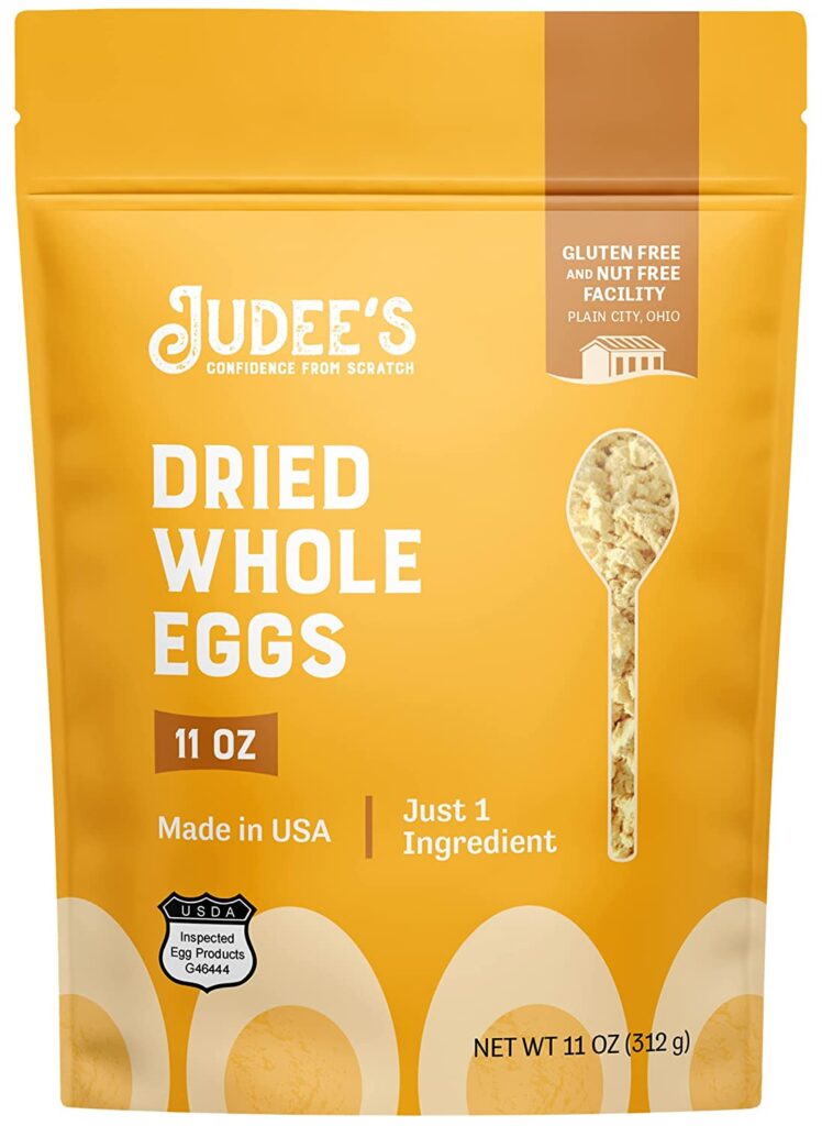 Dried whole eggs