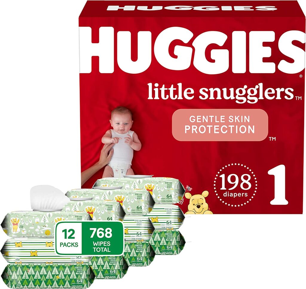 Huggies diaper and wipe bundle