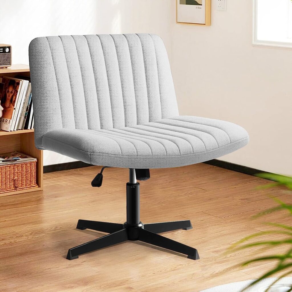 Wide armless office chair