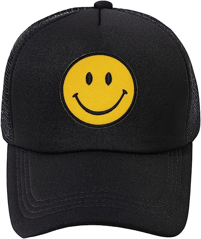 Smiley face trucker hat