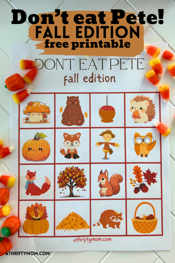Don't Eat Pete fall edition with free printable