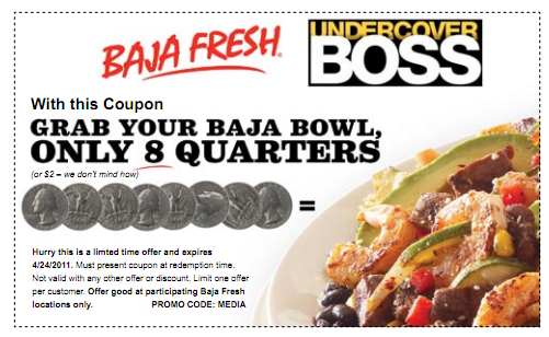 baja coupon undercover boss - A Thrifty Mom - Recipes, Crafts, DIY and more