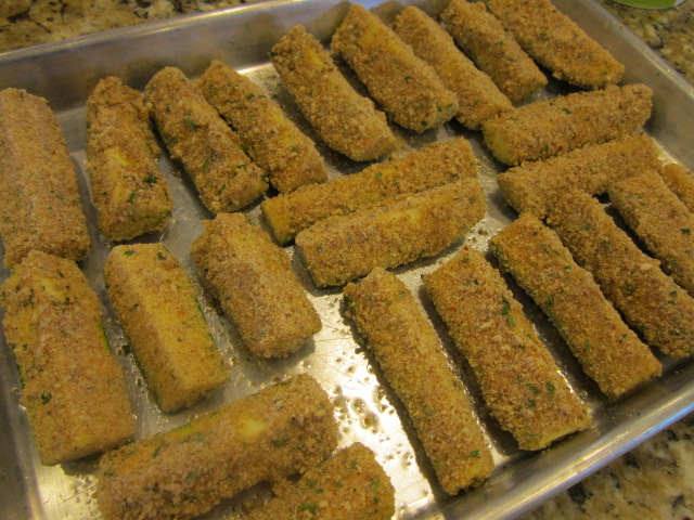 Baked Zucchinni Sticks with Bread Crumbs Recipe - A Thrifty Mom