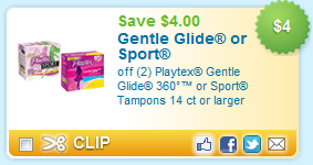 Playtex Tampon coupon – A Thrifty Mom