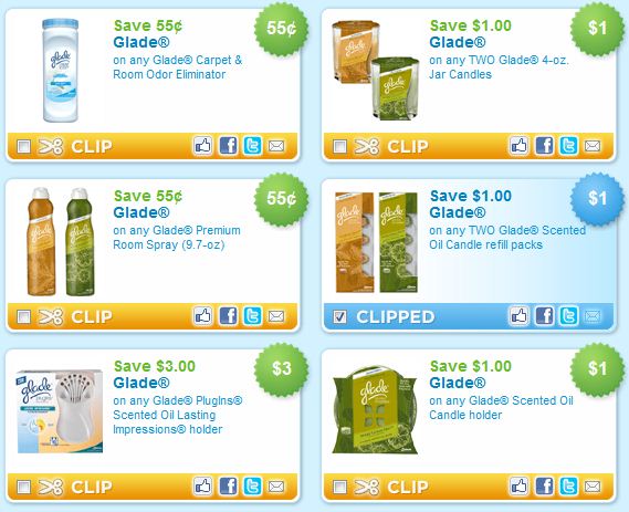 13 New Printable Glade Coupons – A Thrifty Mom