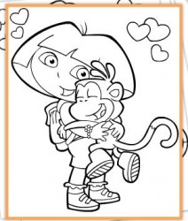 Dora's Valentines Coloring pack ~ FREE Coloring page printables - A ...