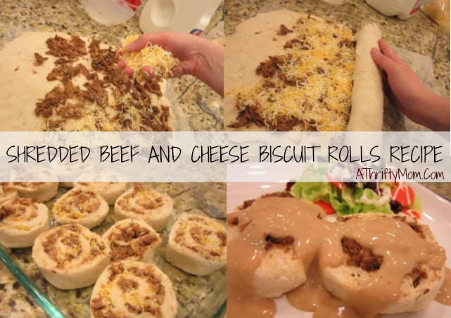 Shredded Beef and Cheese Biscuit Rolls Recipe - A Thrifty Mom - Recipes ...