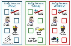 Free Printable Chore Chart for little ones 2-4 years old – A Thrifty Mom